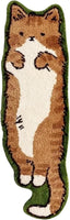 Whimsical Cat-Shaped Handmade Rug